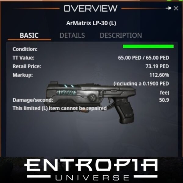 ขาย ArMatrix LP-30 (L) ในเกม Entropia Universe