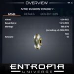 ขาย Armor Durability Enhancer 7 ในเกม Entropia Universe