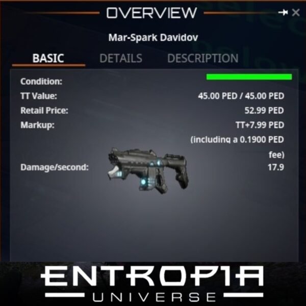 ขาย Mar-Spark Davidov ในเกม Entropia Universe