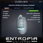ขาย NeoPsion Mindforce Implant, Modified ในเกม Entropia Universe