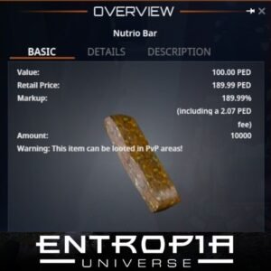 ขาย Nutrio Bar ในเกม Entropia Universe