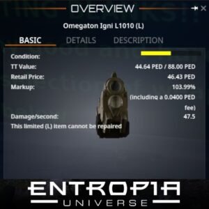 ขาย Omegaton Igni L1010 (L) ในเกม Entropia Universe
