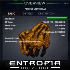 ขาย Perseus Gloves (F,L) ในเกม Entropia Universe