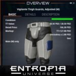 ขาย Vigilante Thigh Guards, Adjusted (M) ในเกม Entropia Universe