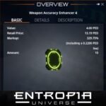 ขาย Weapon Accuracy Enhancer 4 ในเกม Entropia Universe