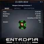ขาย Weapon Damage Enhancer 1 ในเกม Entropia Universe
