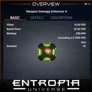 ขาย Weapon Damage Enhancer 4 ในเกม Entropia Universe