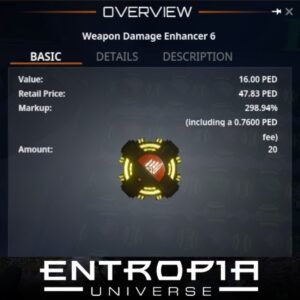 ขาย Weapon Damage Enhancer 6 ในเกม Entropia Universe
