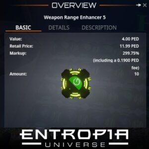 ขาย Weapon Range Enhancer 5 ในเกม Entropia Universe