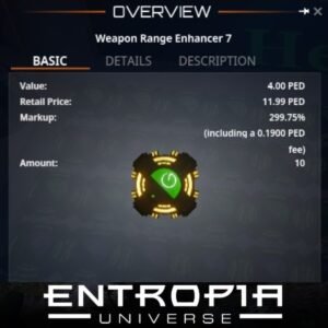 ขาย Weapon Range Enhancer 7 ในเกม Entropia Universe