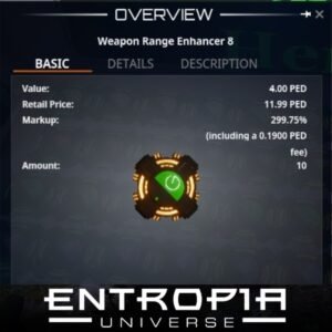 ขาย Weapon Range Enhancer 8 ในเกม Entropia Universe