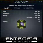 ขาย Weapon Skill Modification Enhancer 5 ในเกม Entropia Universe