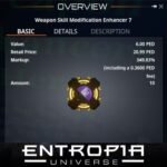 ขาย Weapon Skill Modification Enhancer 7 ในเกม Entropia Universe