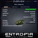 ขาย A.R.C. Lancer (L) ในเกม Entropia Universe