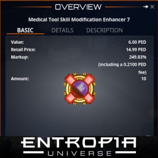 ขาย Medical Tool Skill Modification Enhancer 7 ในเกม Entropia Universe