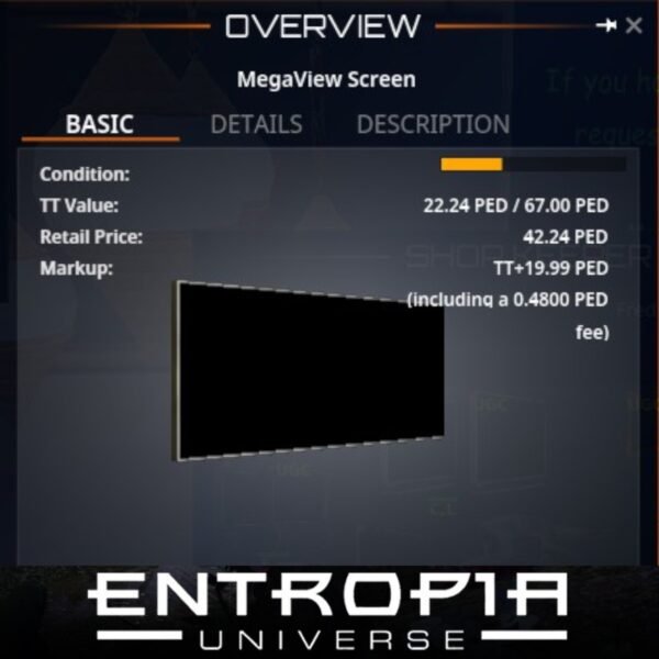 ขาย MegaView Screen ในเกม Entropia Universe