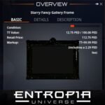 ขาย Starry Fancy Gallery Frame ในเกม Entropia Universe