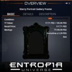 ขาย Starry Portrait Gallery Frame ในเกม Entropia Universe