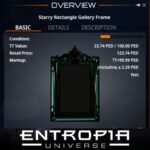ขาย Starry Rectangle Gallery Frame ในเกม Entropia Universe